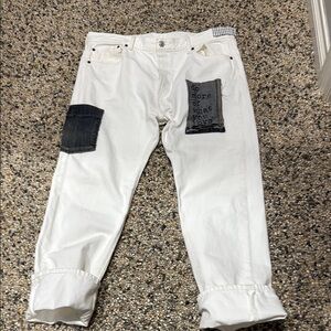 Upcycled White Levi’s Jeans
